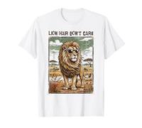 Lion Hair Don't Care Sunglasses Retro Savannah Funny T-Shirt