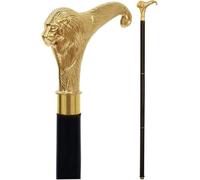 Lion Handle Walking Stick Cane, Gothic Swagger Canes for men, women, Black Shaft, Wooden Cane for seniors, Designer Gift for Ladies & Gents