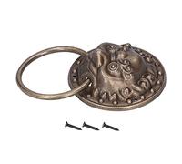 LION HEAD BRASS DOOR KNOCKER ANTIQUE RETRO HANDLE DECORATION FOR HOME