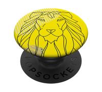 Lion Head Constellation Mane Yellow King Jungle Africa PopSockets Adhesive PopGrip