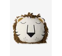 Lion head cushion with RICE child's mane brown