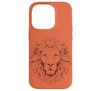 Lion Head Line Art Minimalist Case for iPhone 14 Pro
