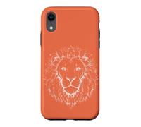 Lion Head Line Art Minimalist Case for iPhone XR