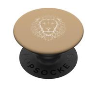Lion Head Line Art Minimalist PopSockets Adhesive PopGrip