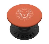 Lion Head Line Art Minimalist PopSockets Adhesive PopGrip