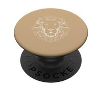 Lion Head Line Art Minimalist PopSockets Adhesive PopGrip