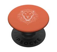 Lion Head Line Art Minimalist PopSockets Adhesive PopGrip