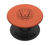 Lion Head Line Art Minimalist PopSockets Adhesive PopGrip