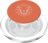 Lion Head Line Art Minimalist PopSockets PopGrip for MagSafe