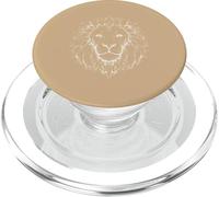 Lion Head Line Art Minimalist PopSockets PopGrip for MagSafe