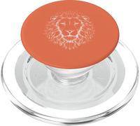 Lion Head Line Art Minimalist PopSockets PopGrip for MagSafe