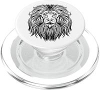Lion head predators wild cat lion head PopSockets PopGrip for MagSafe