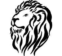 'Lion Head' Rubber Stamp - Unmounted Design for Crafting & Scrapbooking, A7 (RS00003239)