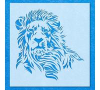 Lion Head Stencil: Mylar Airbrush Wall Art Painting Crafts - 190 Micron| DIY-A3 Stencil - Design Size (271 x 257 mm)