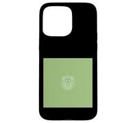 Lion Head Tattoo Line Art - Green Case for iPhone 15 Pro Max