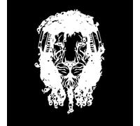 Lion Headphones Fear Music Tattoo Wall Stickers Paster Paper 64x94.4cm Window Decals White