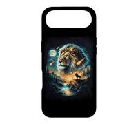 Lion Howling at Moon 90's Retro Safari Animal Case for iPhone Air