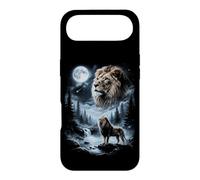 Lion Howling at Moon 90's Retro Safari Animal Case for iPhone Air