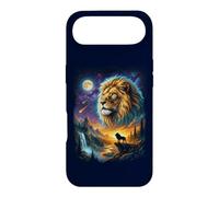 Lion Howling at The Moon Colorful Blue Wild Animals Case for iPhone Air
