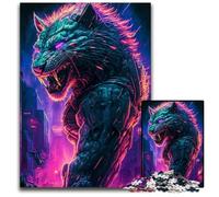 Lion Human 1000 Pieces Puzzles for Adults Wooden Jigsaw Puzzles for Home Decor, Brain Training 50x75CM/19.68x29.52inch