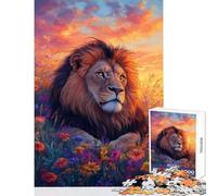 Lion in Bloom- Puzzles for Teenagers 1000 Piece Support Memory Strength And Retention Gentle Calm Leisure Activity (38X26cm)