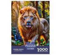 Lion in Jungle Puzzle 1000 Pieces Adults Teens Educational Creative Wild Animal Precision Fit 38x26cm/1000pcs