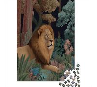 Lion in The Magical ForestJigsaw Puzzles 1000 Pieces for Adults Puzzle Educational Games