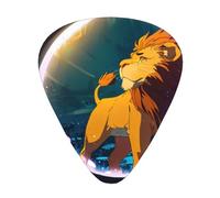 Lion in the mirror Printed pick set - 12 pieces, thin, medium and thick guitar picks, suitable for guitar, bass, electric guitar and ukulele