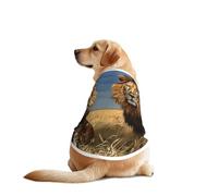 Lion in The Steppe Dog Shirt for Large & Medium Dogs - Mesh Breathable Pet T-Shirts, Perfect for Daily Wear and Special Occasions