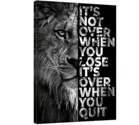 Lion Inspirational Wall Art Entrepreneur Quotes Canvas Print-16"x20"