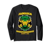 Lion Jamaica Independence Day Jamaican Pride Jamaica Flag Long Sleeve T-Shirt