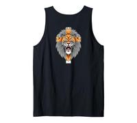 Lion Jesus Cross God Bless Bible The Way Truth Art ON Back Tank Top