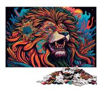 Lion Jigsaw Puzzles 1000 Pieces for Adults Jigsaw Puzzles Perfect for Family Gatherings, Birthdays, Holidays 50x75CM/19.68x29.52inch