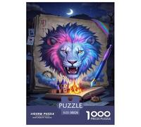 Lion Jigsaw Puzzles for Adult Educational Game The Impossible Challenge 1000 Pieces Difficult Hard Jigsaw Puzzles for Man And Woman with Letters on Back 38x26cm/1000pcs