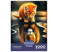 Lion Jigsaw Puzzles for Adult The Impossible Challenge 1000 Pieces Difficult Hard Jigsaw Puzzles for Man And Woman with Letters on Back 38x26cm/1000pcs