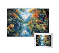 Lion Jigsaw Puzzles for Adults 120, Landscape Puzzles for Adults Wooden, Funny/Difficult/Impossible/Challenging Decompression Games, As a Birthday and Holiday Decor Gift for Women and Men M-738