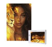 Lion Jigsaw Puzzles for Adults 3000, Woman Puzzles for Adults Wooden, Funny/Difficult/Impossible/Challenging Decompression Games, As a Birthday and Holiday Decor Gift for Women and Men M-1162