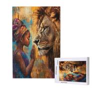 Lion Jigsaw Puzzles for Adults 6000 Piece, Girl Puzzles for Adults Wooden, Funny/Difficult/Impossible/Challenging Decompression Games, As a Birthday for Women and Men ML-352