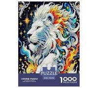 Lion Jigsaw Puzzles for Adults Challenging Puzzle Games The Impossible Challenge 1000 Piece Difficult Hard Jigsaw Puzzles for Man And Woman with Letters on Back 70x50cm/1000pcs