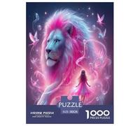 Lion Jigsaw Puzzles for Adults Challenging Puzzle Games The Impossible Challenge 1000 Piece Difficult Hard Jigsaw Puzzles for Man And Woman with Letters on Back 38x26cm/1000pcs