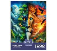 Lion Jigsaw Puzzles for Adults Educational Game The Impossible Challenge 1000 Pieces Difficult Hard Jigsaw Puzzles for Man And Woman with Letters on Back 38x26cm/1000pcs