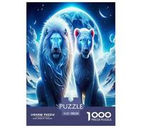 Lion Jigsaw Puzzles for Adults Educational Game The Impossible Challenge 1000 Pieces Difficult Hard Jigsaw Puzzles for Man And Woman with Letters on Back 38x26cm/1000pcs
