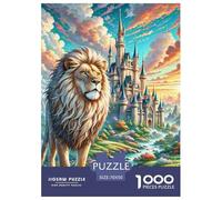 Lion Jigsaw Puzzles for Adults Gifts 1000 Pieces Fun Challenging Home Decoration Brainteasing Wild Animal Jigsaw Puzzle for Women Men Adult 70x50cm/1000pcs