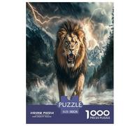 Lion Jigsaw Puzzles for Adults The Impossible Challenge 1000 Piece Difficult Hard Jigsaw Puzzles for Man And Woman with Letters on Back 38x26cm/1000pcs