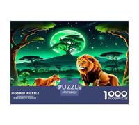 Lion Jigsaw Puzzles for Adults The Impossible Challenge 1000 Piece Difficult Hard Jigsaw Puzzles for Man And Woman with Letters on Back 38x26cm/1000pcs