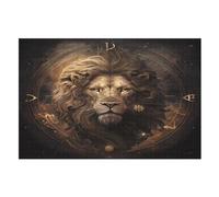 Lion Jigsaw Puzzles for Kids 1000 Pieces 3d Lion Wooden Puzzle Decompression Game for Adults Women Kids Girl Family Gathering Educational Game Toys （75×50cm）
