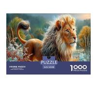Lion Jigsaw Puzzles Puzzle for Adults Kids. 1000 Piece Mountain Forest Impossible Challenge Toy Home Decoration for Gifts 52x38cm/1000pcs