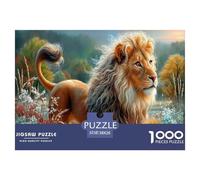Lion Jigsaw Puzzles Puzzle for Adults Kids. 1000 Pieces Mountain Forest Impossible Challenge Toy Home Decoration for Adults& Kids Age 14 Years Up 38x26cm/1000pcs