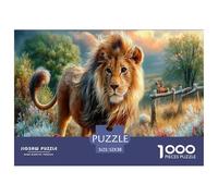 Lion Jigsaw Puzzles Puzzle for Adults Kids. 1000 Pieces Mountain Forest Impossible Challenge Toy Home Decoration for Gifts 52x38cm/1000pcs