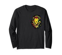 Lion Juneteenth Black History African American Flag Pocket Long Sleeve T-Shirt